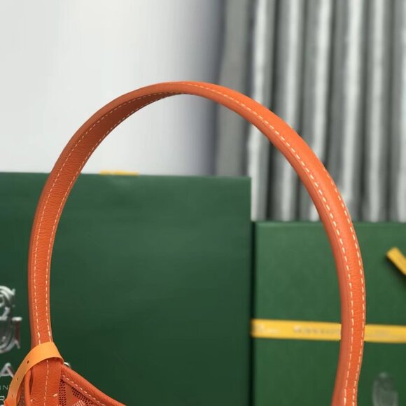 Goyard Orange Classic Pattern Mini Hobo Bag with Pocket - Picture 5 of 9